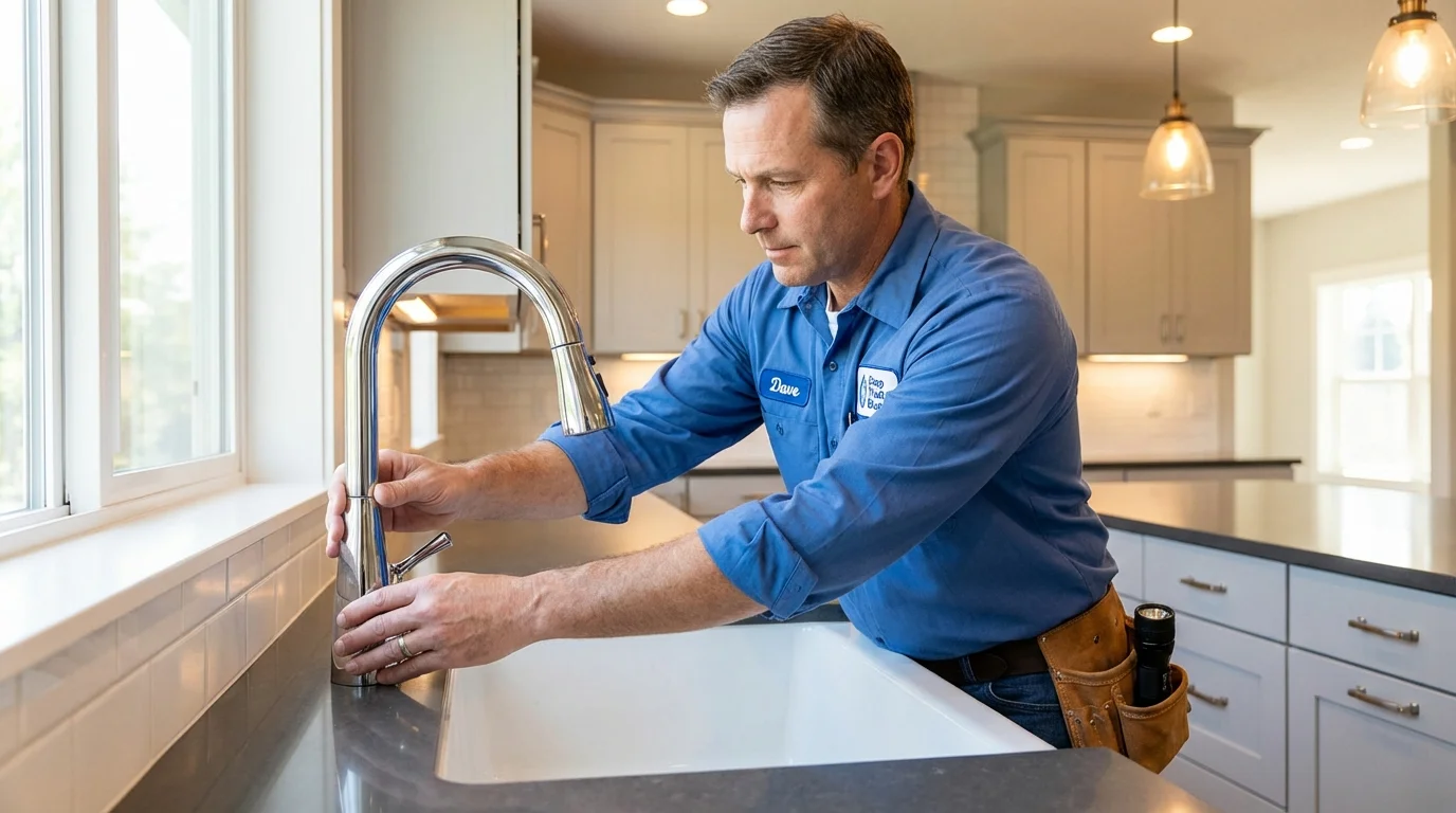 Kitchen faucet installation by Johns Plumbing LLC in Redwater